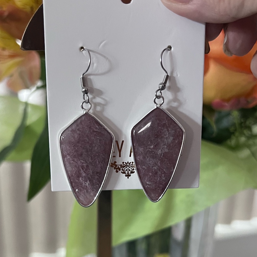 KINSLEY ARMELLE Strawberry Quartz  EARRINGS $60 Retail NWT